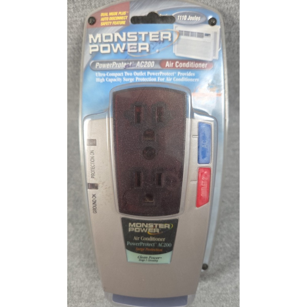 Monster PowerProtect Air Conditioner AC 200 2 AC Outlets MP AC 200 NEW Old Stock